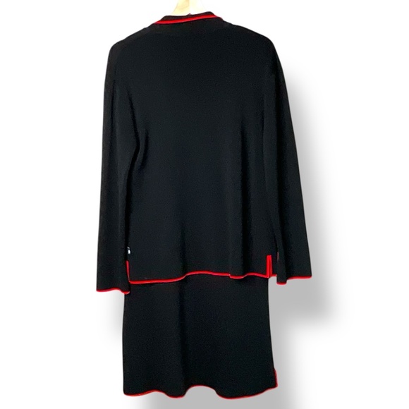 BISOU JEANS 2 Piece Rayon Nylon Knit Sleeveless Dress + Matching Sweater Blazer - Picture 4 of 14